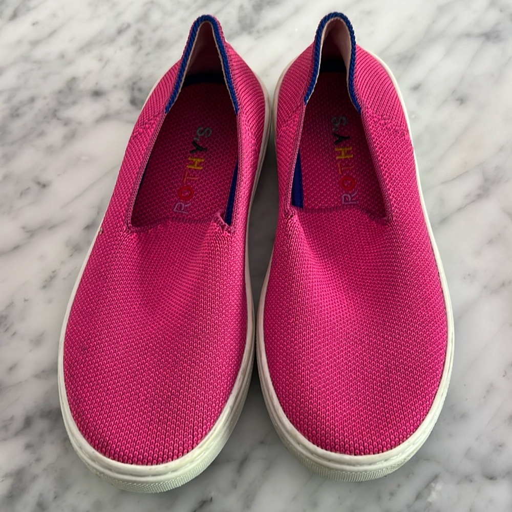 Rothy’s the kid sneaker in bubblegum (pink) size 13